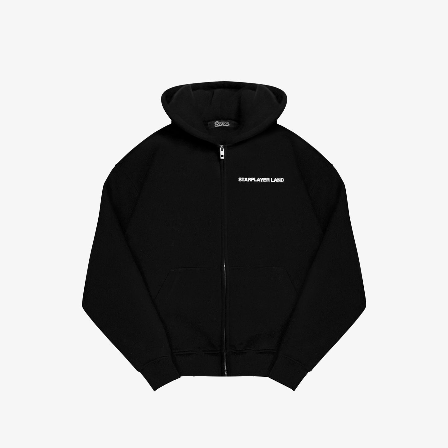 ORIGINAL BLACK LOOSE ZIP-UP HOODIE